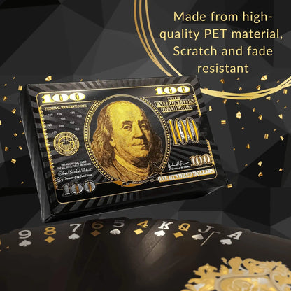 55PCS Gold Foil Playing Cards — 24K золотые пластиковые покерные пакеты, водонепроницаемые и долгосрочные карты игры