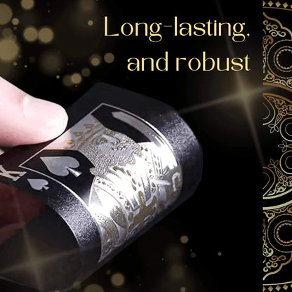 55PCS Gold Foil Playing Cards — 24K золотые пластиковые покерные пакеты, водонепроницаемые и долгосрочные карты игры