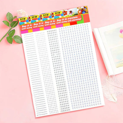 1040/900/504Pcs Acrilic Driill DIY Crystal Rinestone самодельные наклейки для телефонных звонков, карт и ремесел