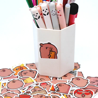 10/50/1000pcs Capybaras Stickers - Симпатичные шарики для портативных компьютеров, телефонов, автомобилей, велосипедов и детей DIY