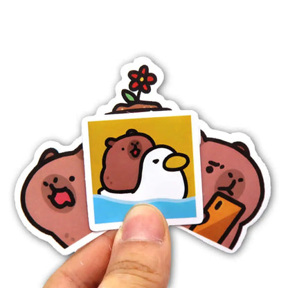 10/50/1000pcs Capybaras Stickers - Симпатичные шарики для портативных компьютеров, телефонов, автомобилей, велосипедов и детей DIY