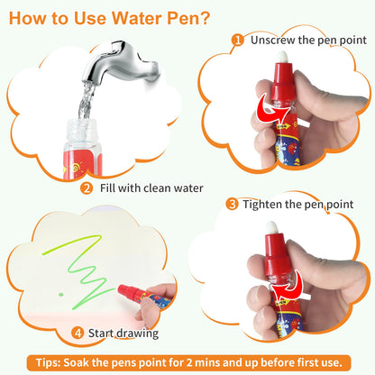 100x80CM Magic Water Drawing Mat – Reusable Doodle Board Montessori Educational Toy for Kids