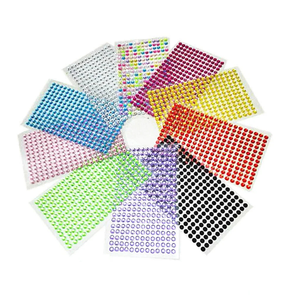 1040/900/504Pcs Acrilic Driill DIY Crystal Rinestone самодельные наклейки для телефонных звонков, карт и ремесел