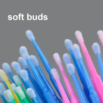 100PCS Очистка глазных щёток — микроволны для расширения и отделки лашей