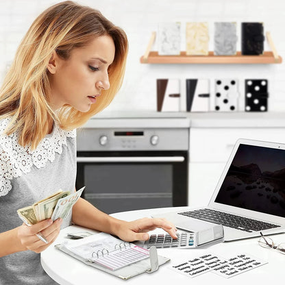 A6 PU кожаный планировщик бюджета – Martble Notebook & Doney Constructor for Office, School & Personal Finance