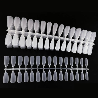 120PCS Matte Press-On Nail Tips – Мягкий полнокровный овальный миндальный гвоздь для DIY Manicure