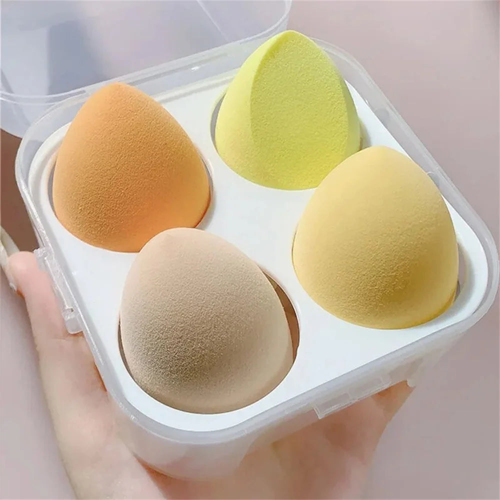 4PCS Makeup Sponge Blender Beauty Egg Cosmetic Puff – Soft Foundation & Powder Sponges for Women, Professional Beauty Tools