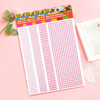 1040/900/504Pcs Acrilic Driill DIY Crystal Rinestone самодельные наклейки для телефонных звонков, карт и ремесел