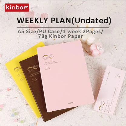 Kinbor Weekly Planner Notebook – Недатированная Daily & Monthly Agenda Journa