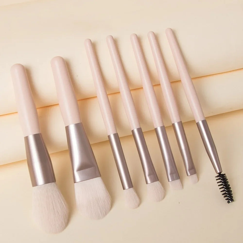 8Pcs Miscup Brush Set Concealer Brush Blosh Llous Lowder Brush Eye Show Highlighter Foundation Brush Bresh Breaty Instruments