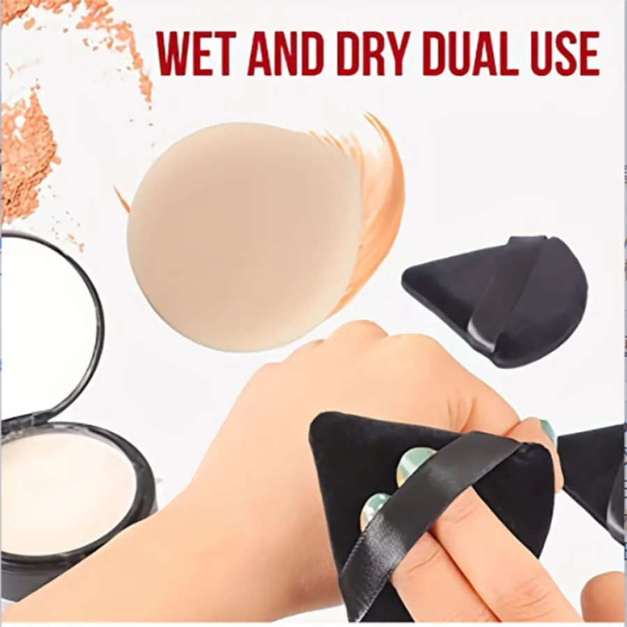10 Piece Triangle Powder Puff Set – Мокрые и сухие косметические губки для Lose Powder & Foundation