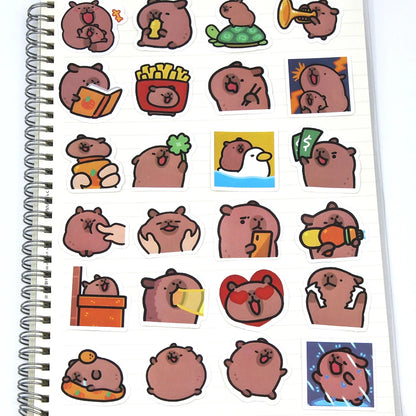 10/50/1000pcs Capybaras Stickers - Симпатичные шарики для портативных компьютеров, телефонов, автомобилей, велосипедов и детей DIY